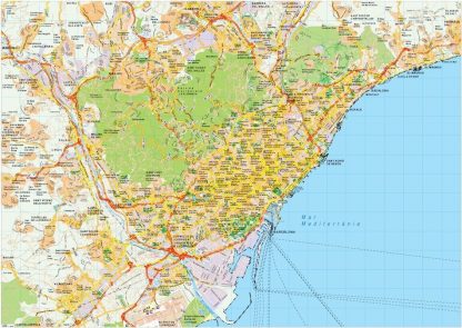 Barcelona mapa vector